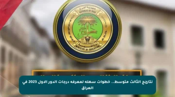 نتائج الثالث متوسط.. خطوات سهلة لمعرفة درجات الدور الأول 2023 في العراق